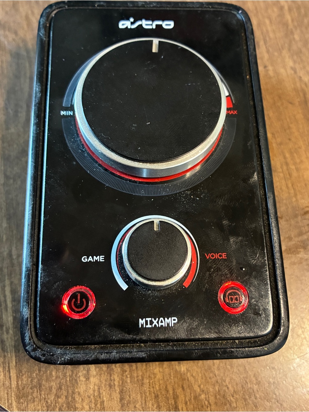 Astr MixAmp External Gaming Audio Controller - Black with Red Highlights